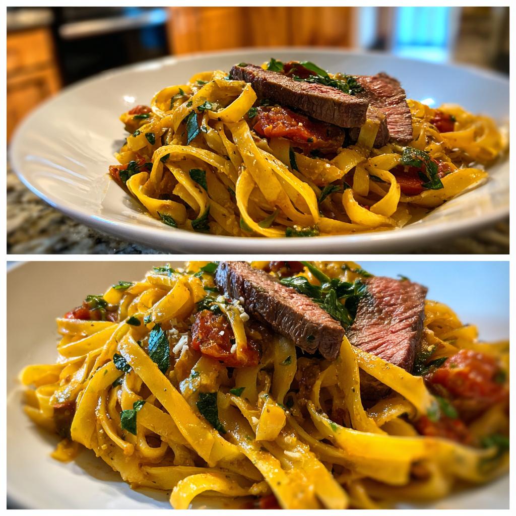 steak pasta - detail 1