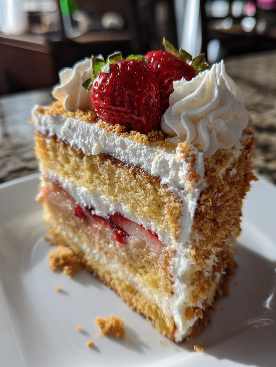 strawberry crunch cake