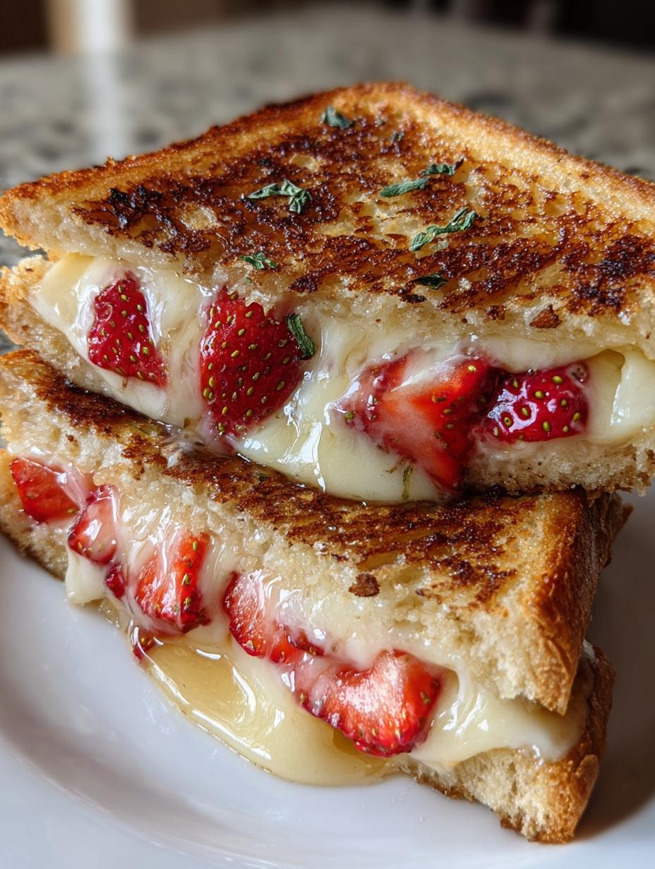 strawberry grilled cheese - detail 1