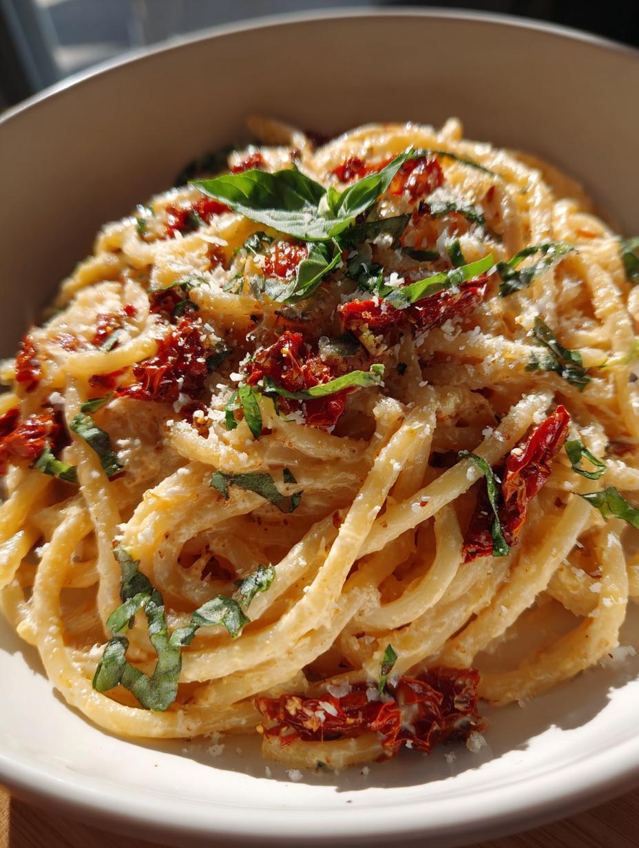 sundried tomato mascarpone pasta recipe - detail 1