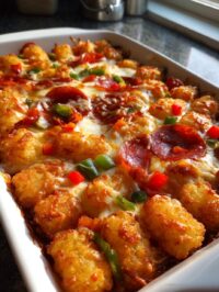 tator tot pizza bake