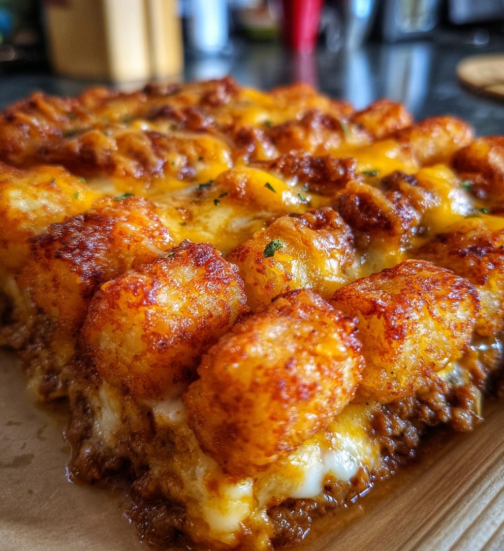 tot casserole - detail 1