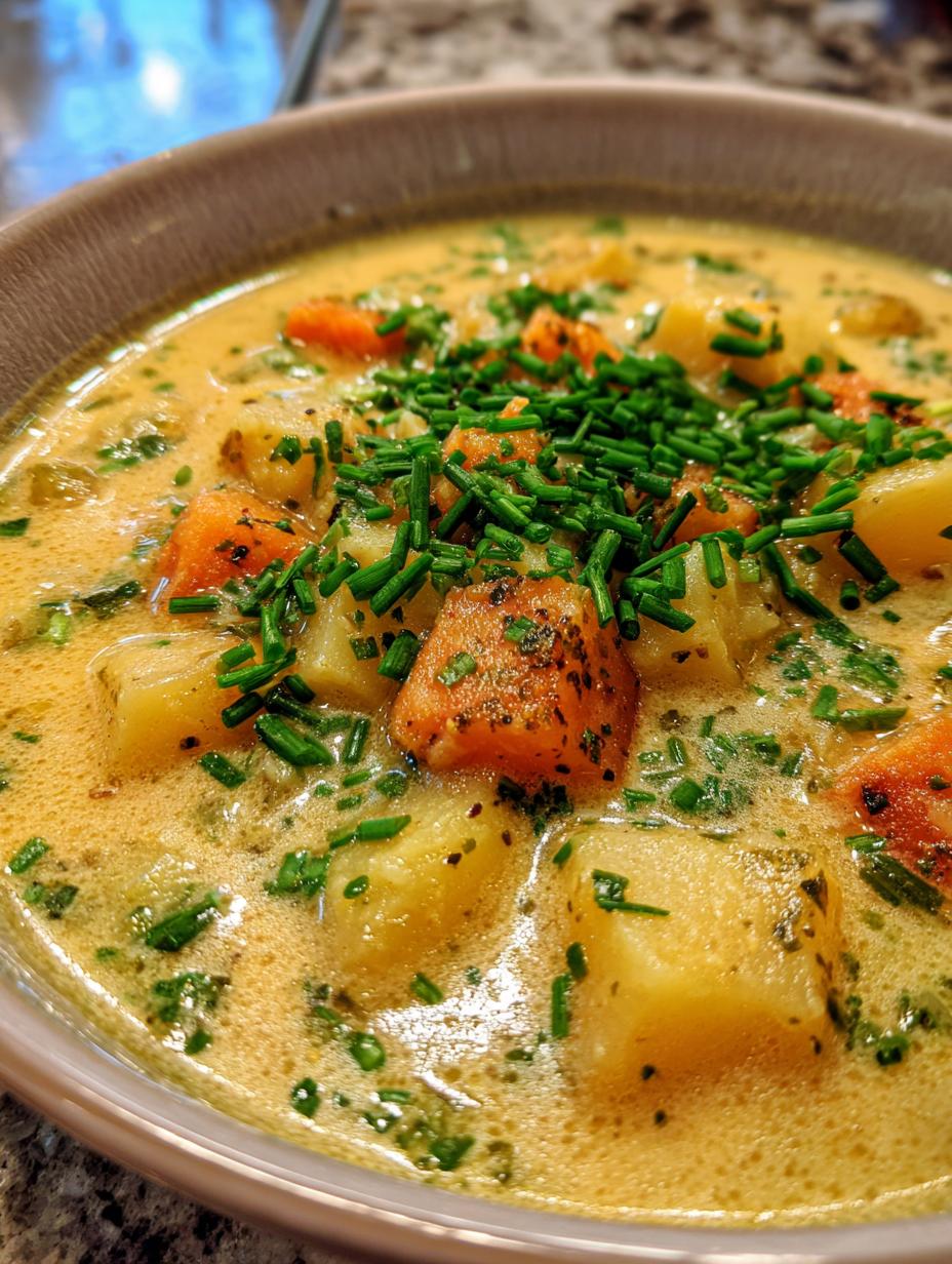 vegan potato soup - detail 1