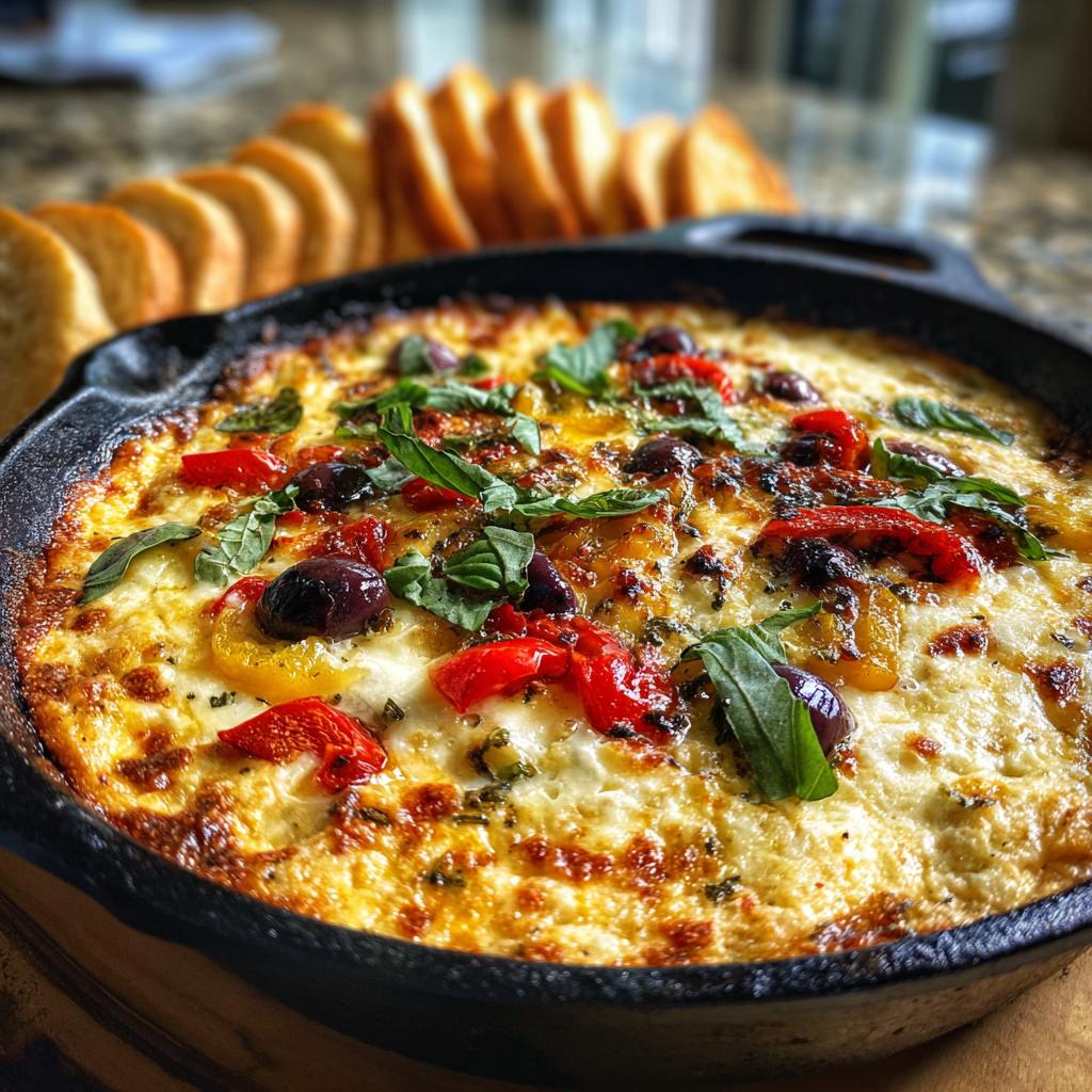 veggie pizza dip - detail 1