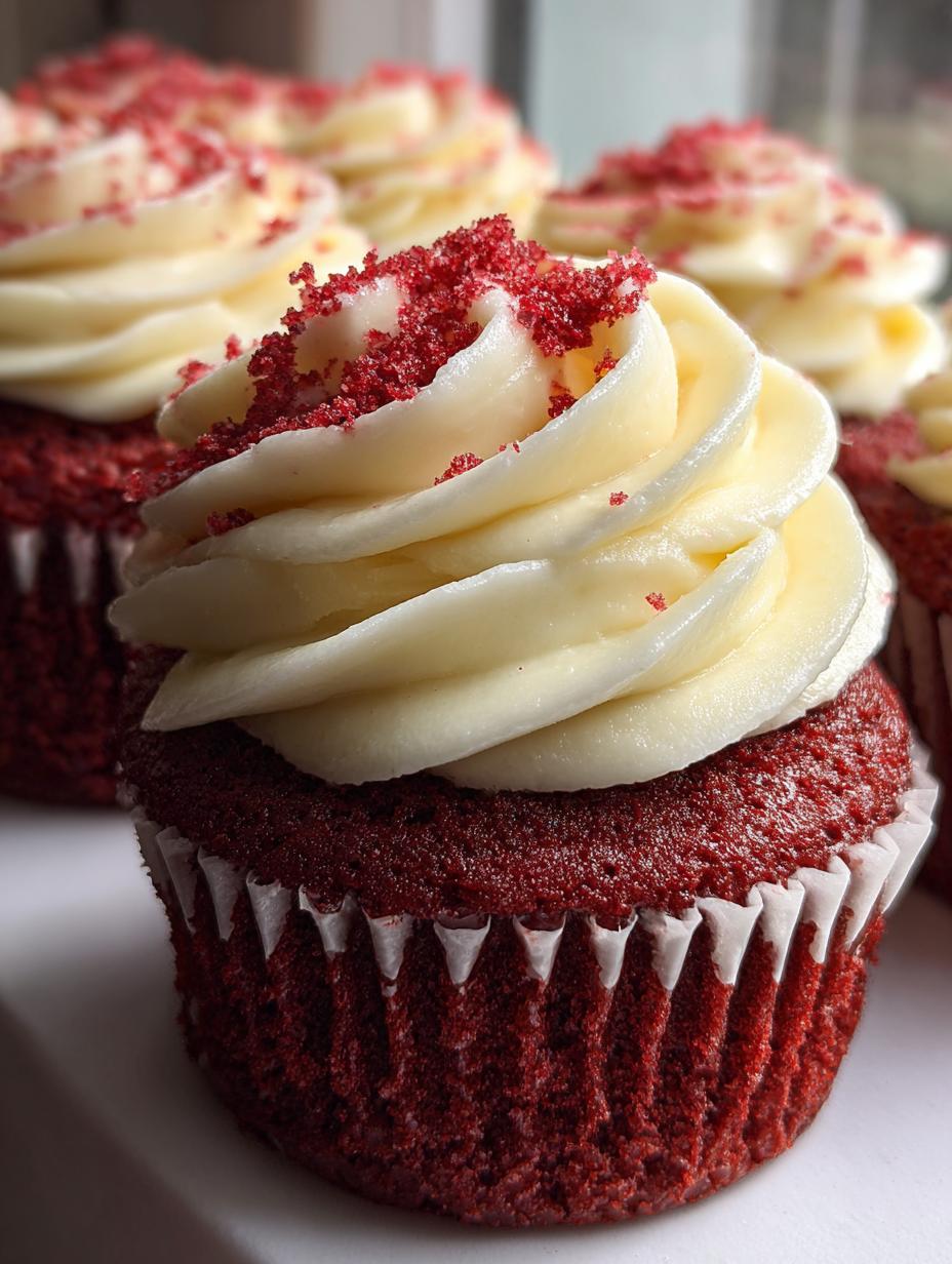 velvet red velvet cupcakes - detail 1