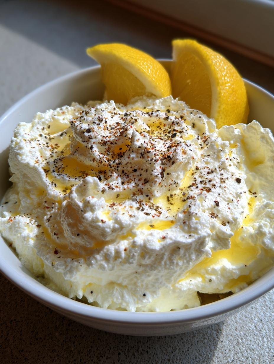 whipped ricotta - detail 1