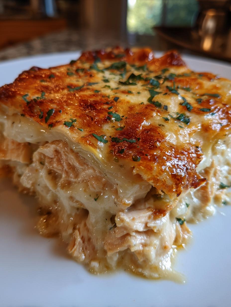 white chicken enchilada casserole - detail 1