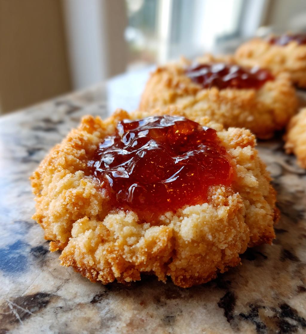 almond flour jam thumbprint cookies