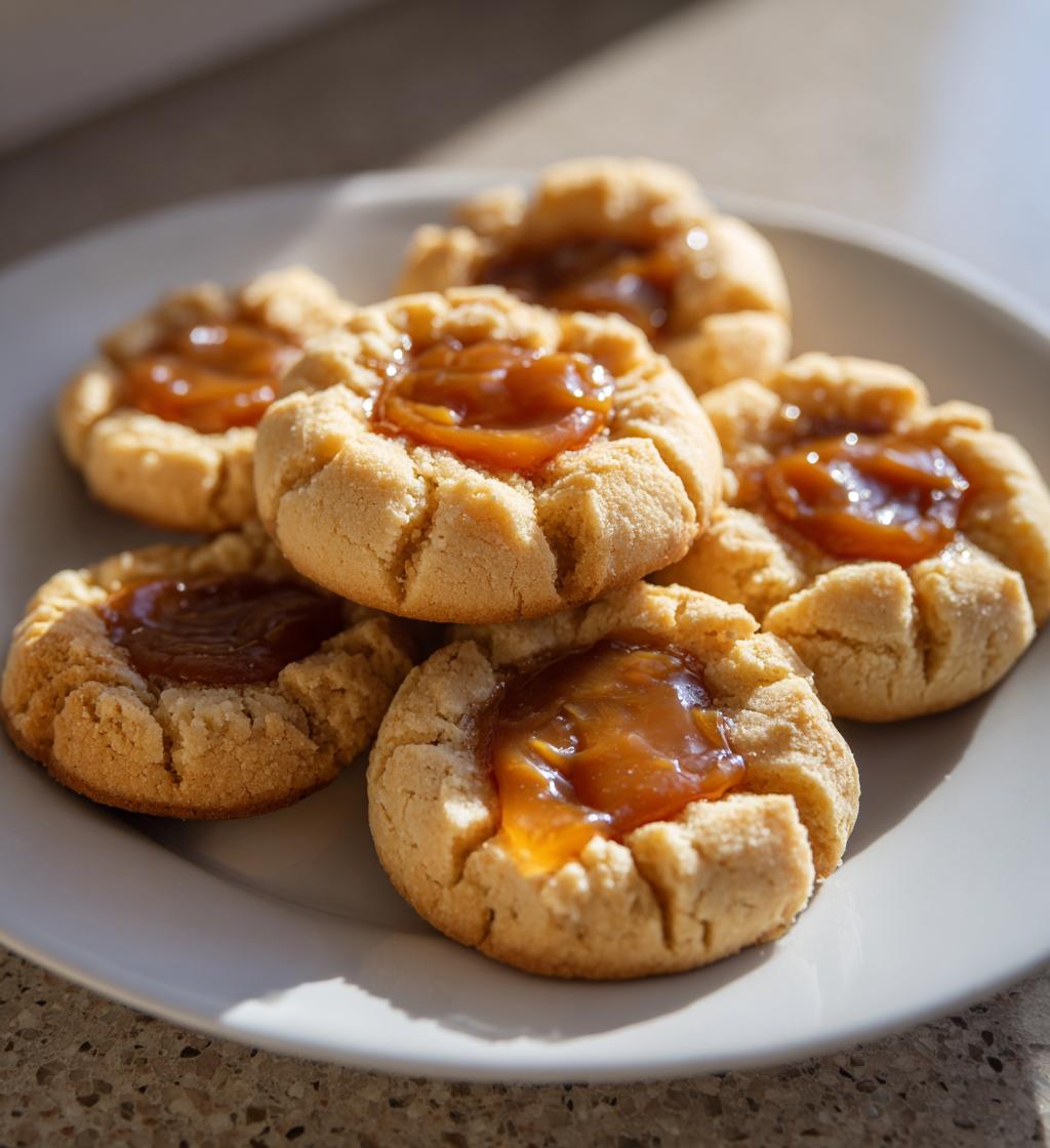 biscoff thumbprint cookies