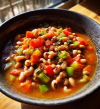 black-eyed pea soup with chili