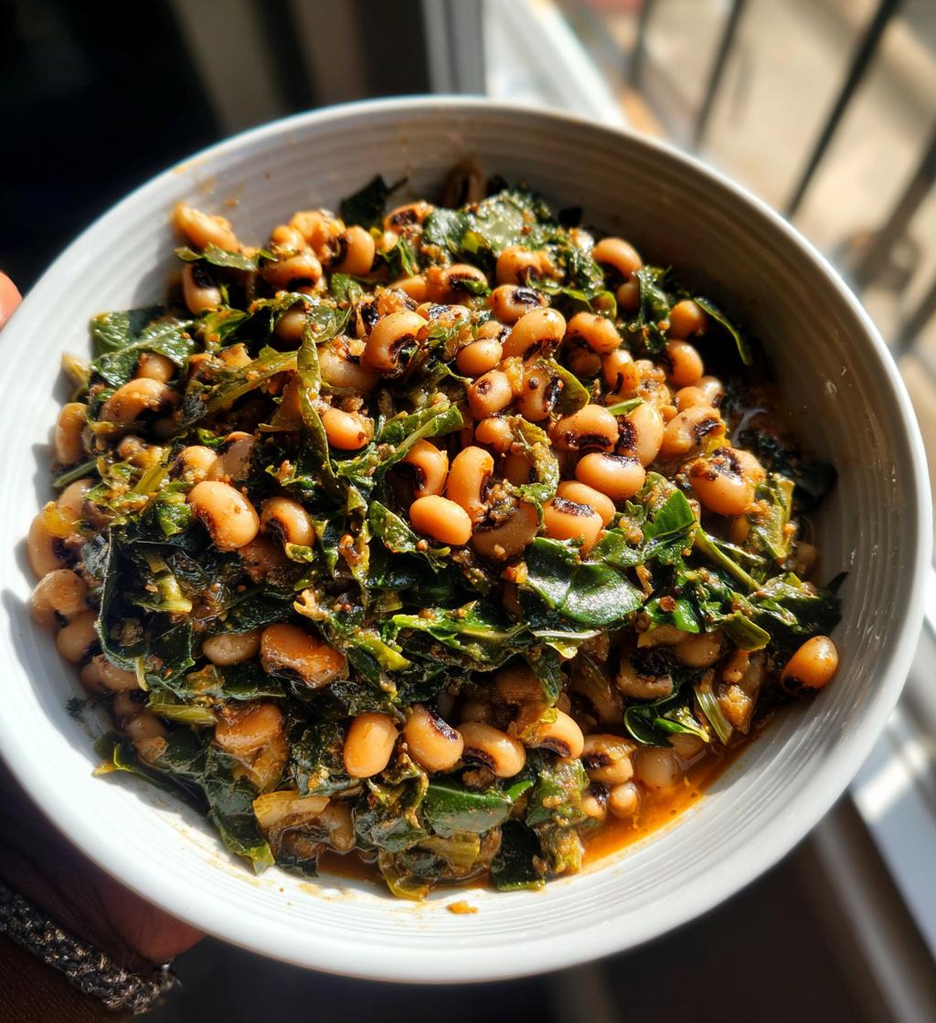 black eyed peas and greens recipe