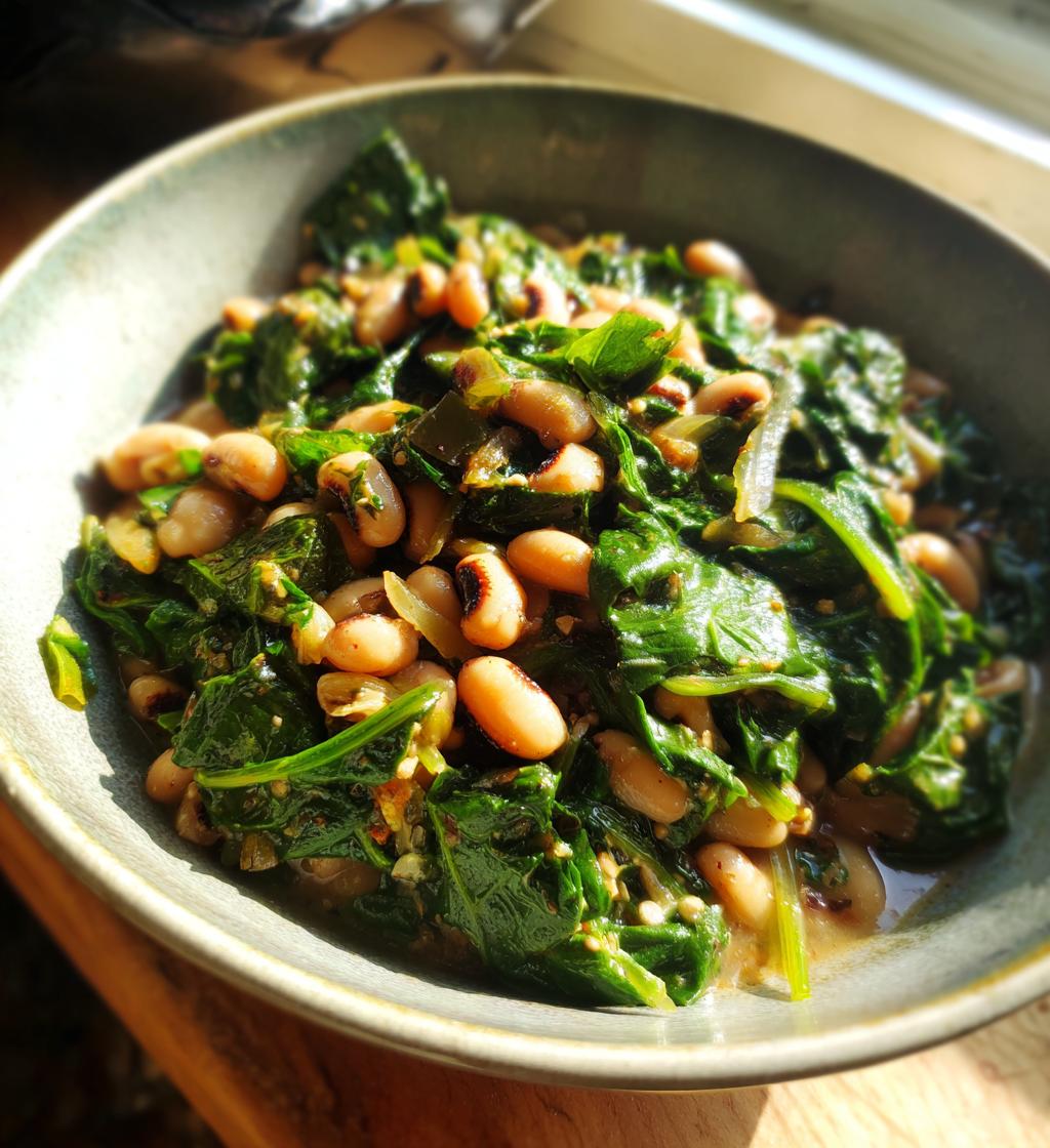 black eyed peas and spinach recipe