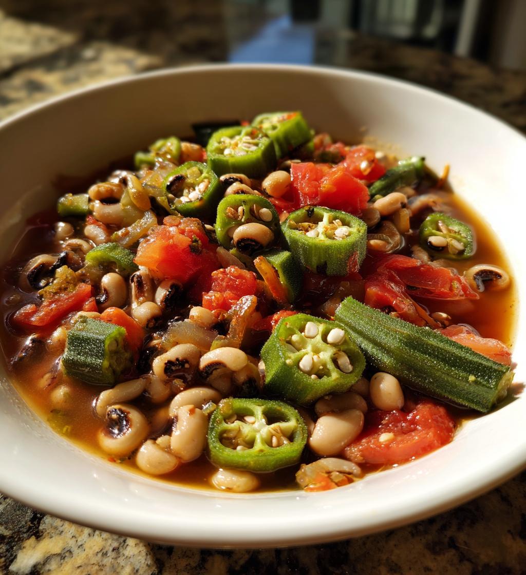 black eyed peas with okra recipe