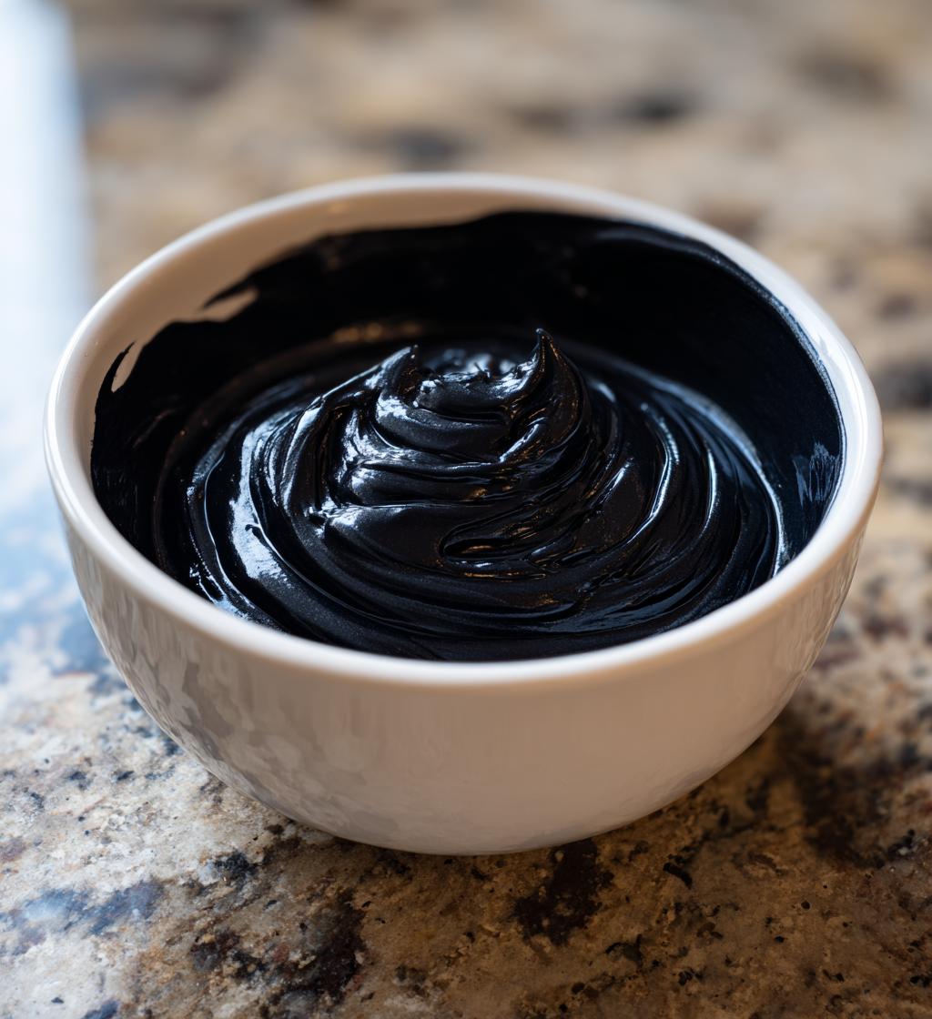 black royal icing