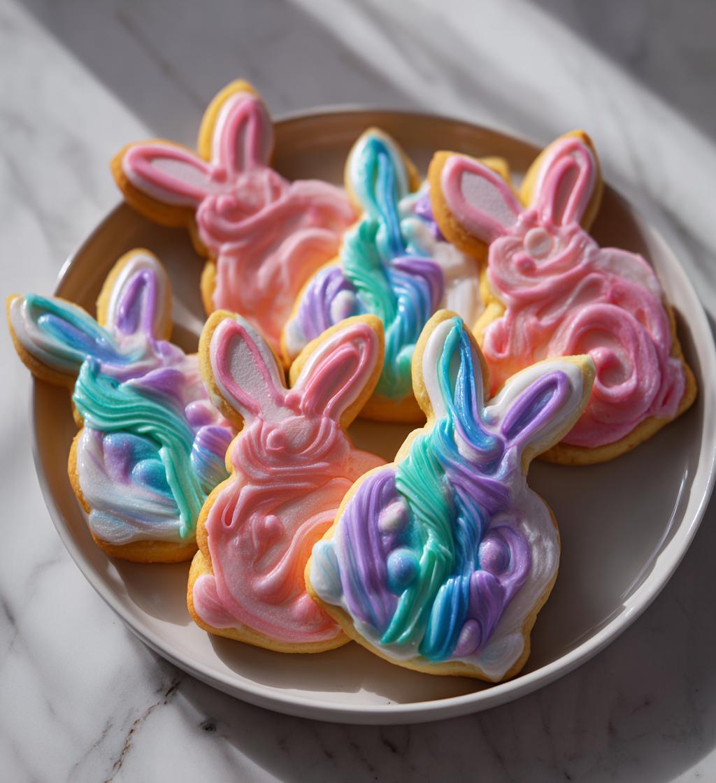 bunny royal icing cookies