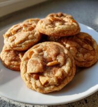 caramel apple snickerdoodle cookies