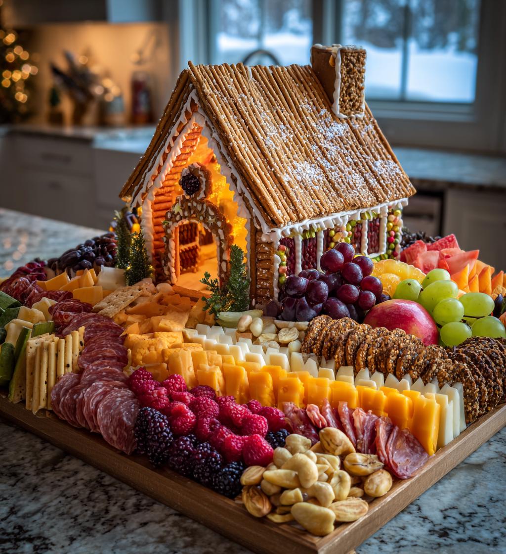 charcuterie gingerbread house