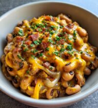 cheesy black-eyed peas dish