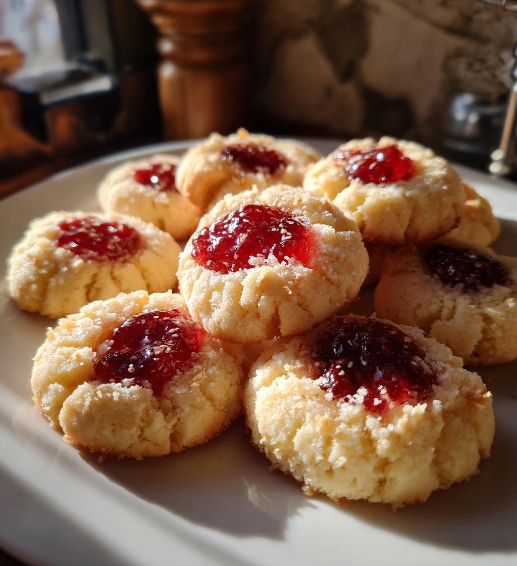 cheesy thumbprint cookies