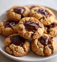 chocolate chip thumbprint cookies