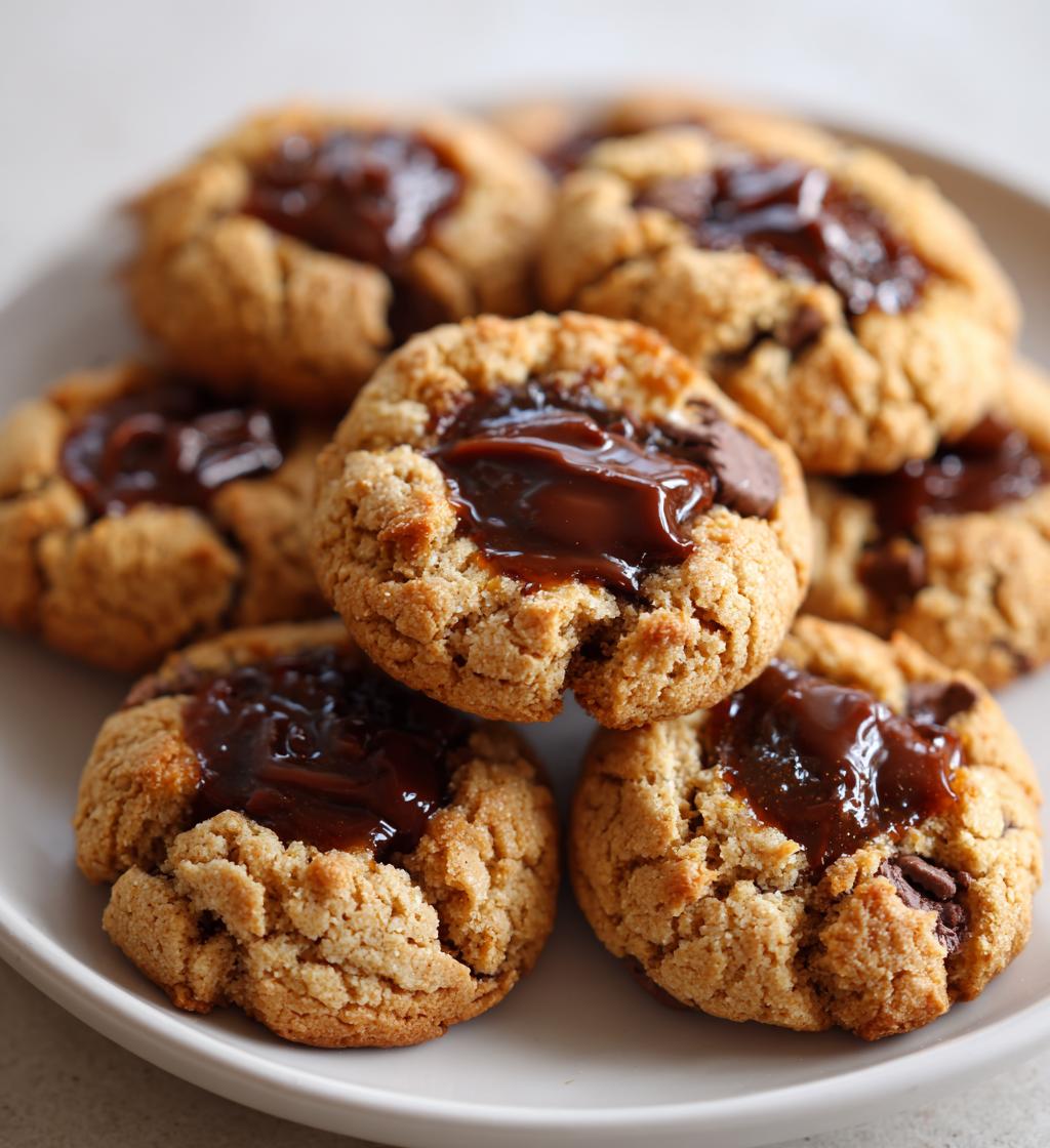 chocolate chip thumbprint cookies