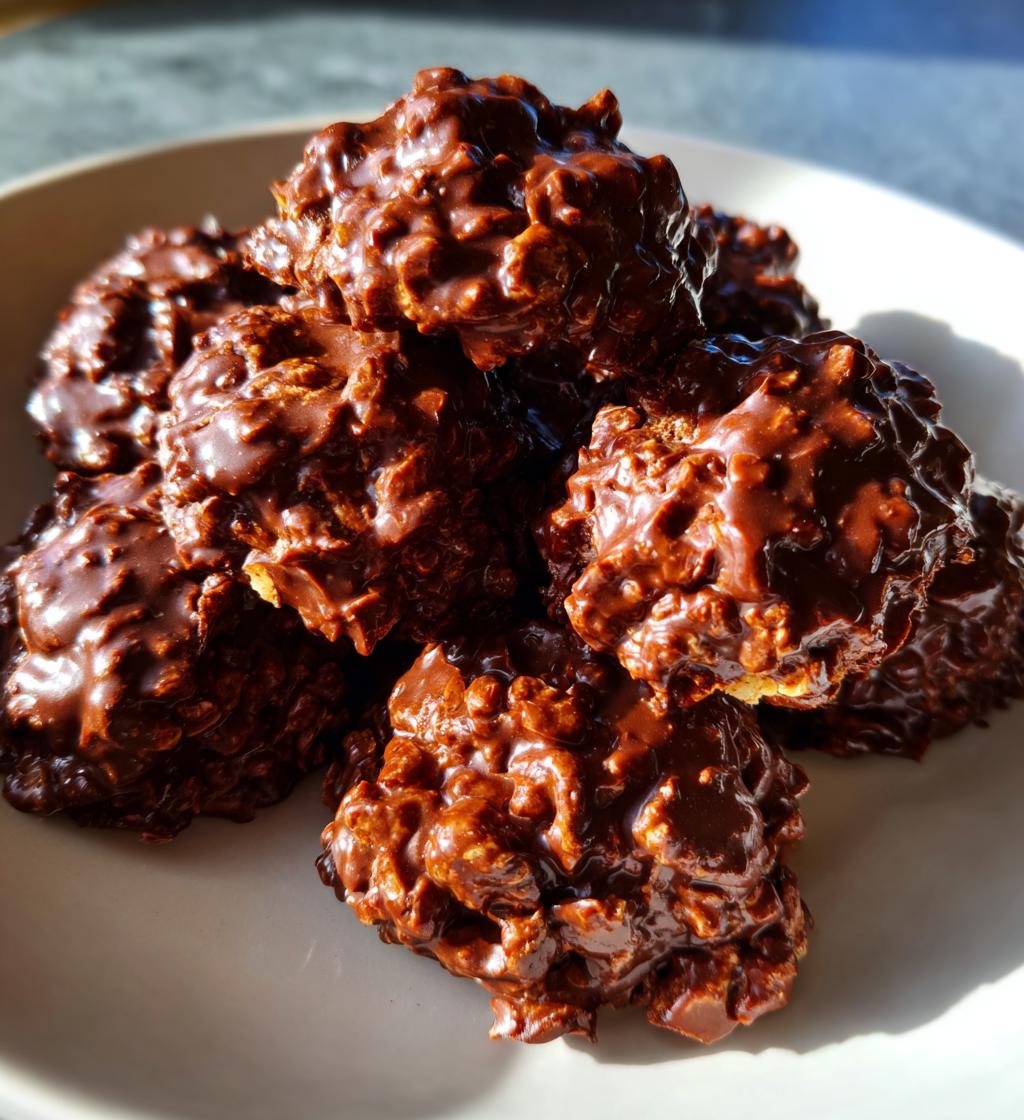 chocolate peanut butter no bake cookies