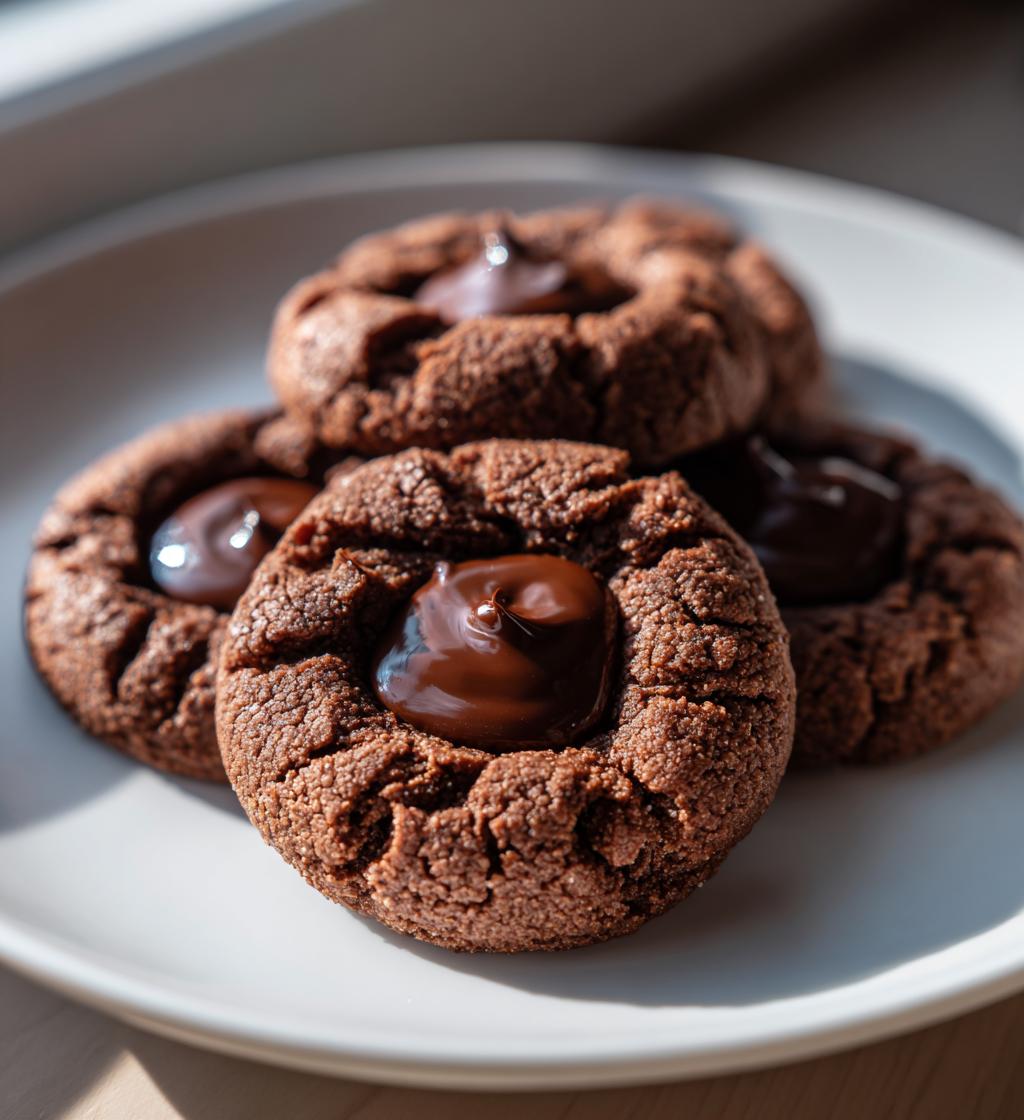 chocolate thumbprint cookies