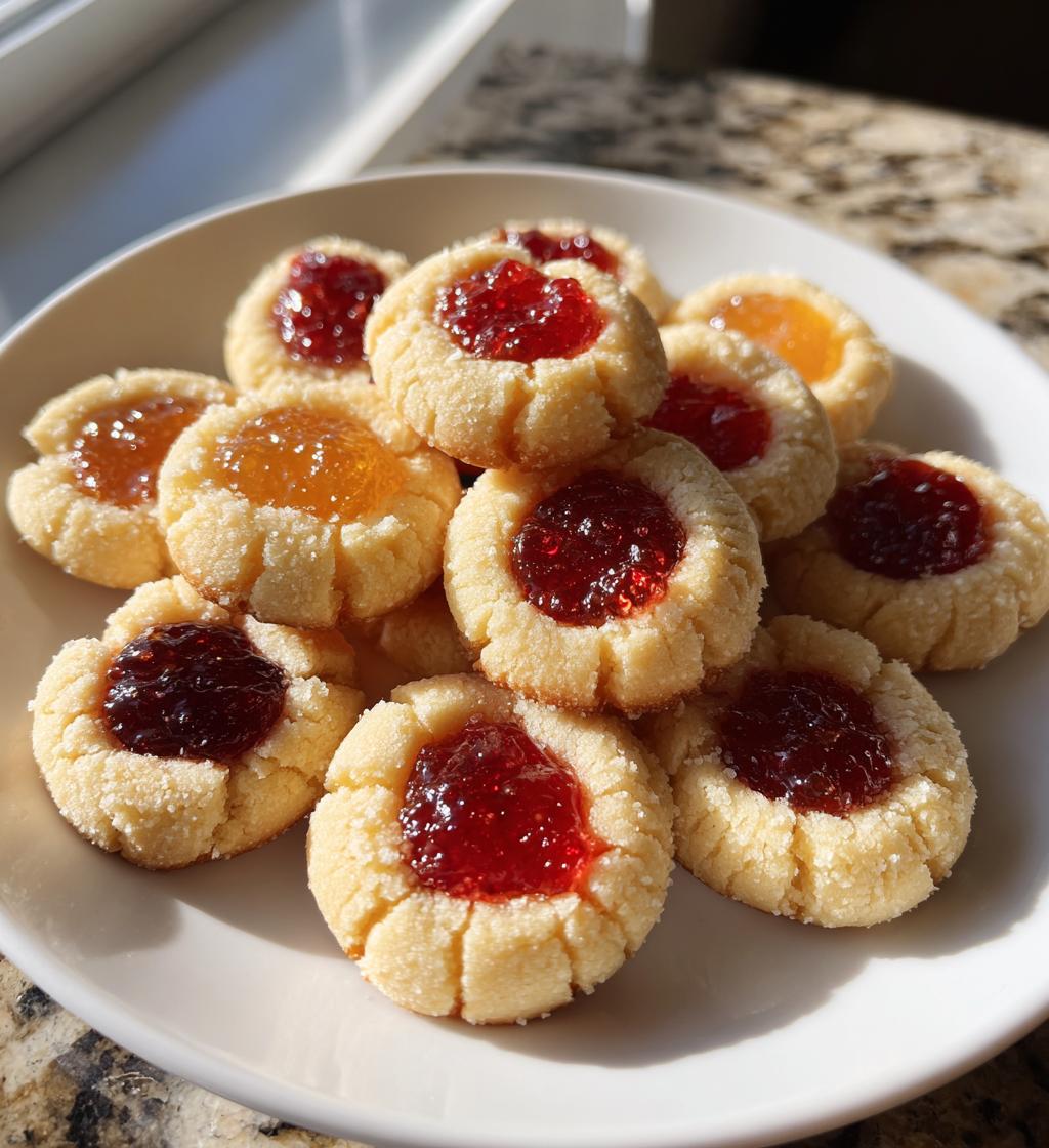 christmas thumbprint cookies