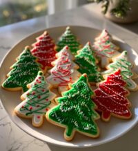 christmas tree cookies royal icing
