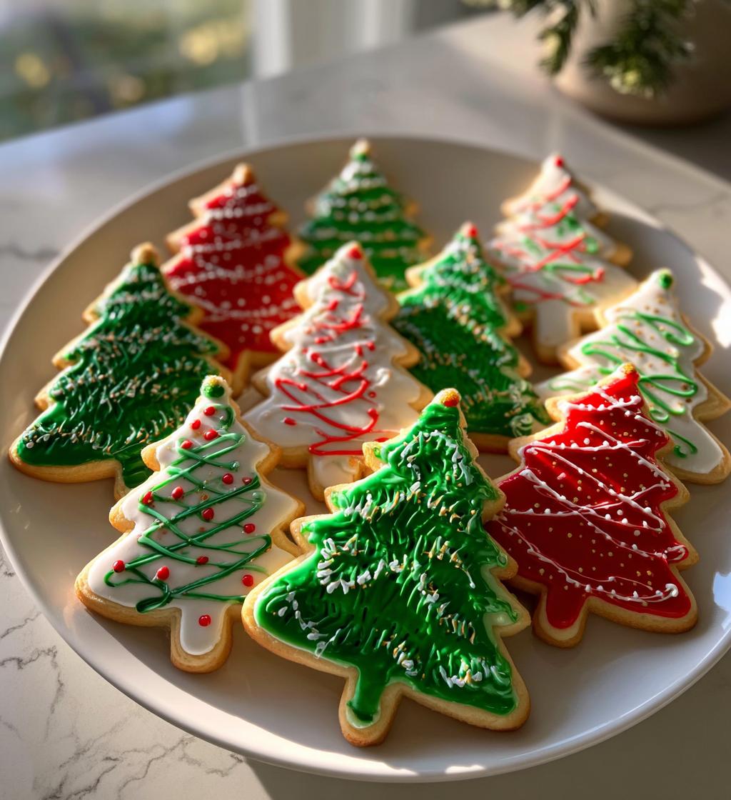 christmas tree cookies royal icing