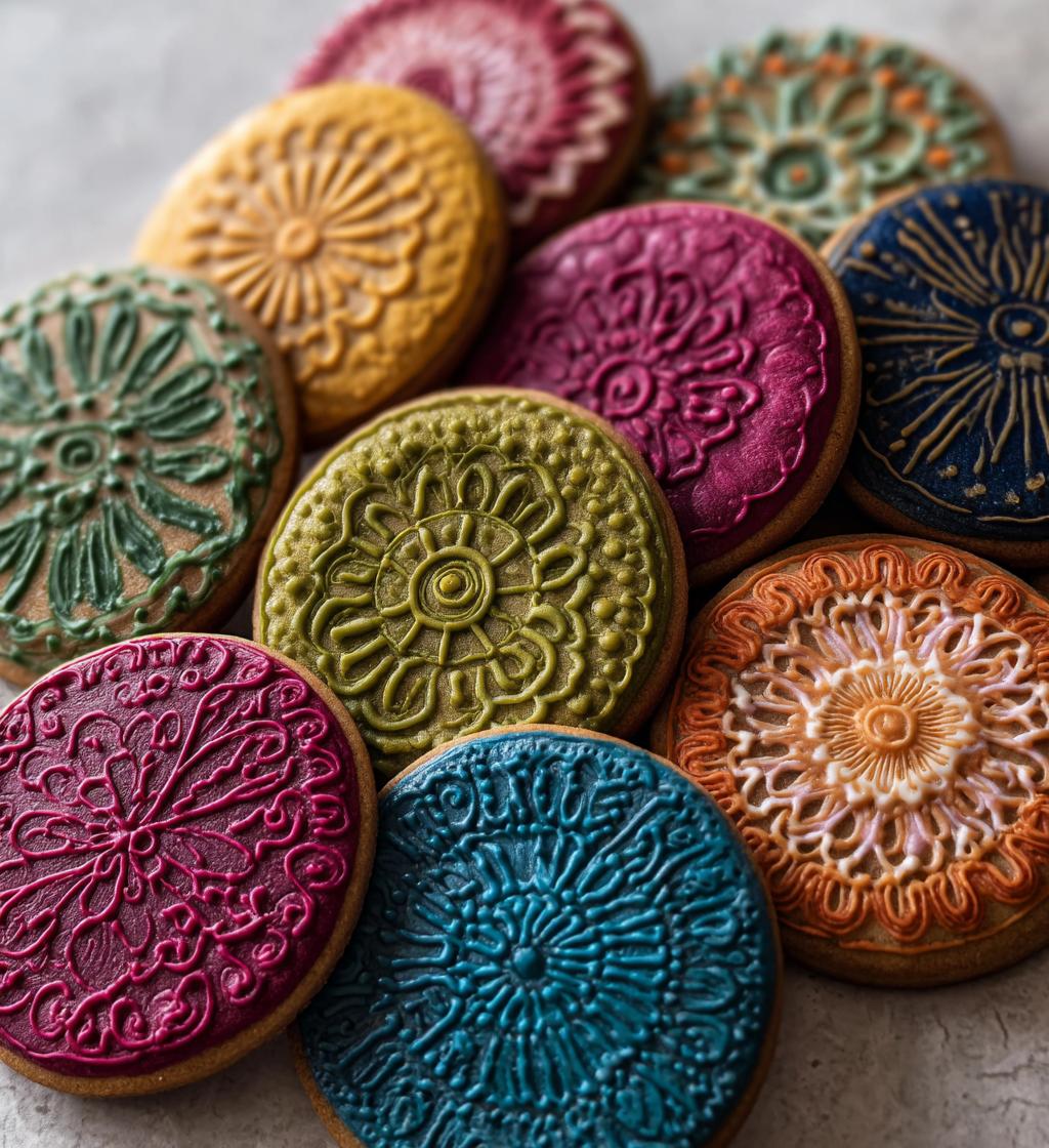 circle royal icing cookies