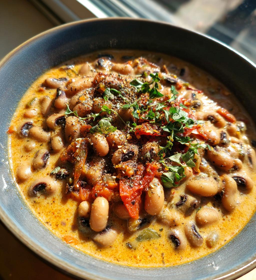 creamy black eyed peas