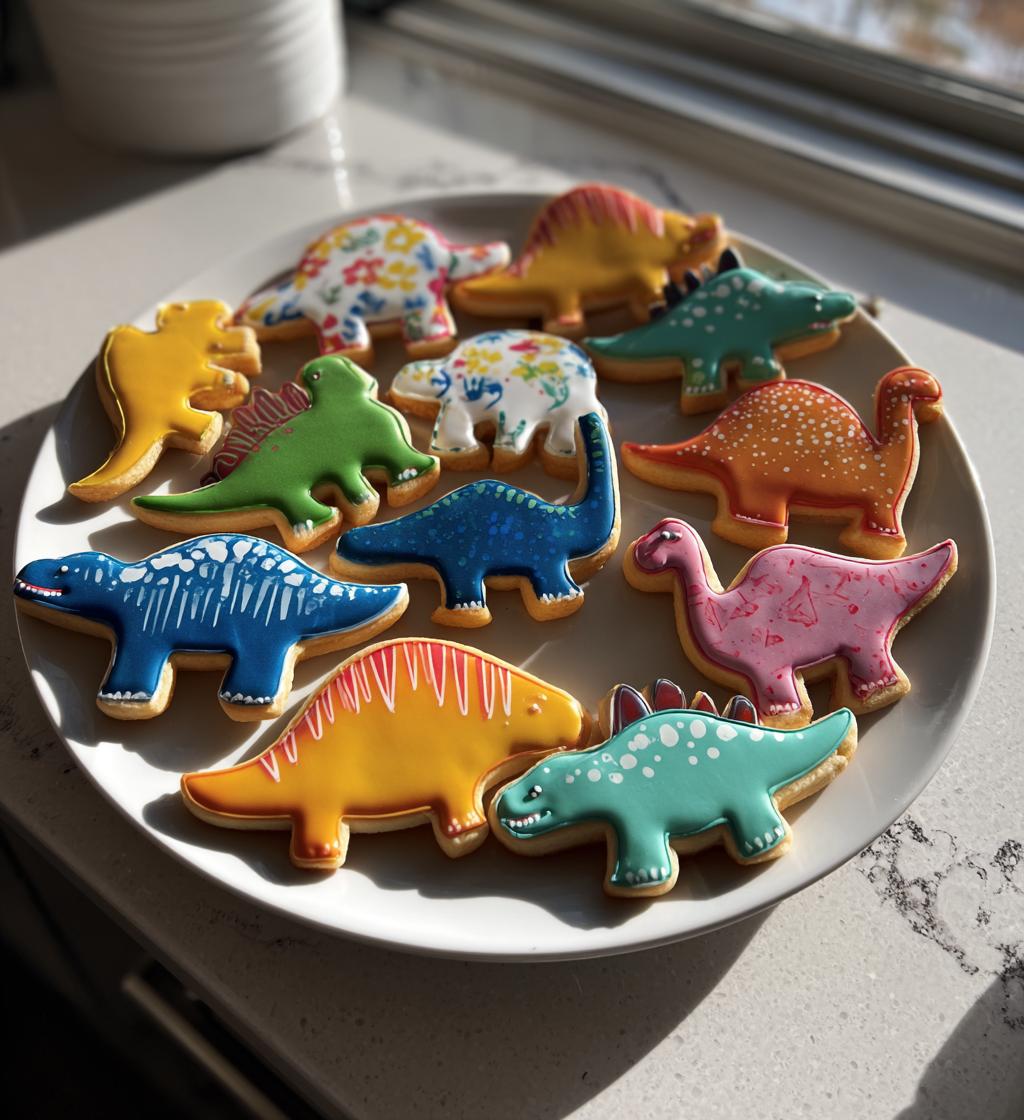 dinosaur cookies royal icing