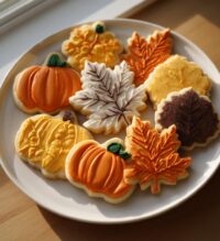 fall royal icing cookies