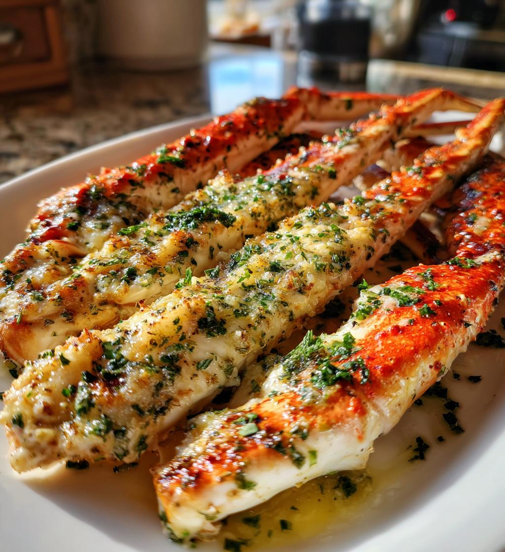 garlic butter baked crab legs