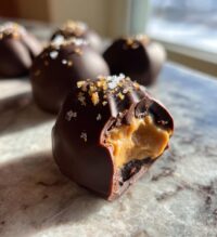 giant peanut butter dark chocolate sea salt buckeyes