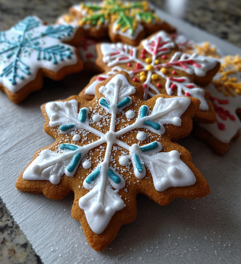 gingerbread snowflakes