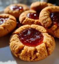 gingerbread thumbprint cookies