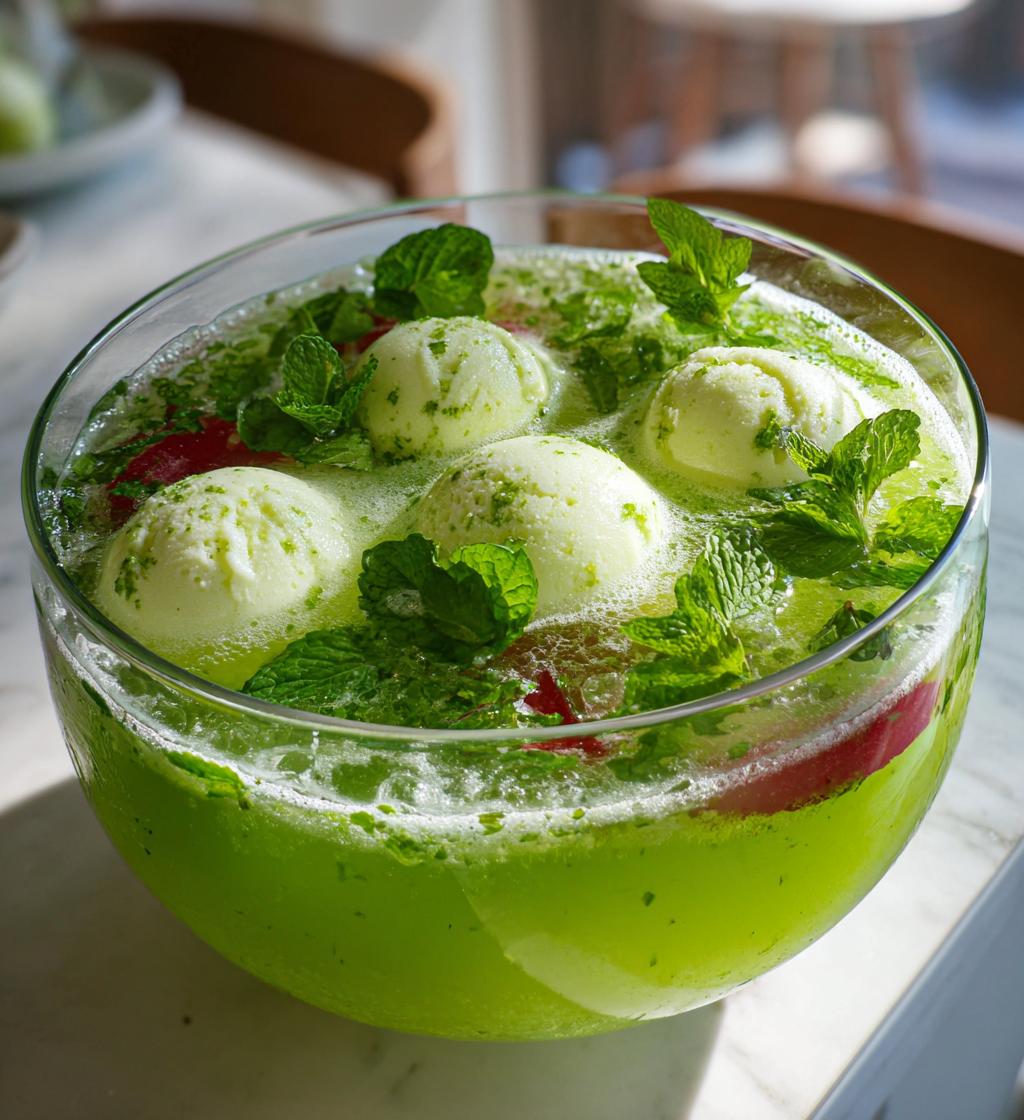grinch punch with sherbert