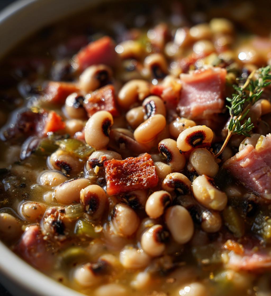 ham and black eyed peas crock pot