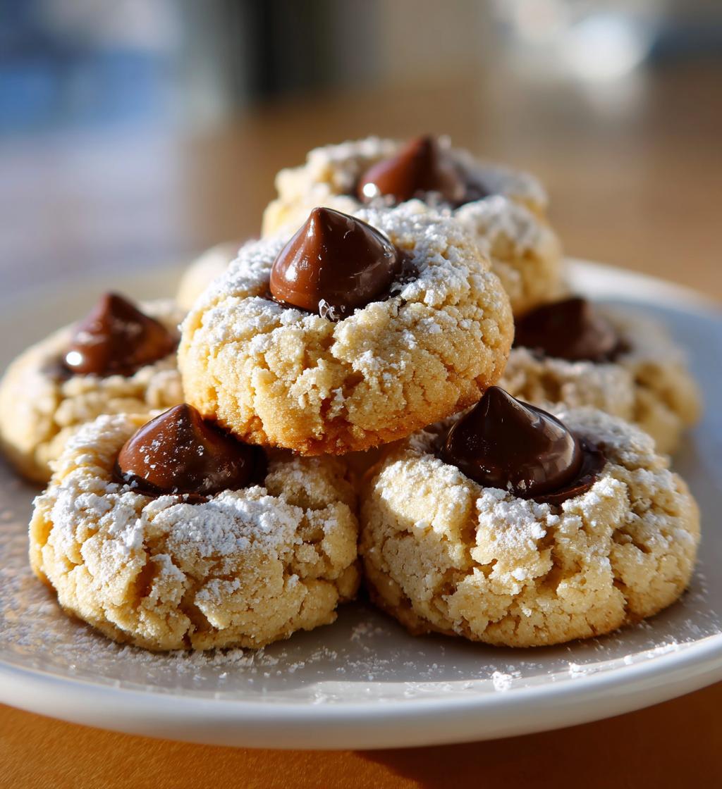 hershey kiss thumbprint cookies