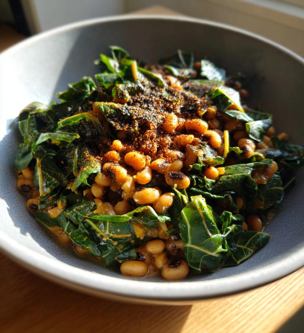 hottie black-eyed peas and greens
