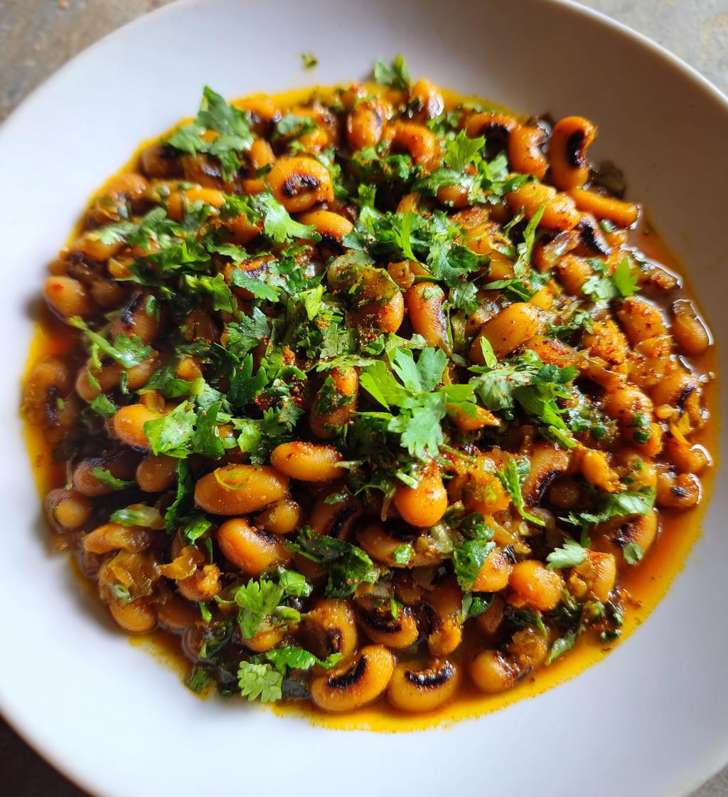 how to make black eyed peas masala