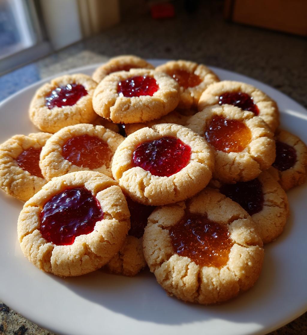 jam filled thumbprint cookies