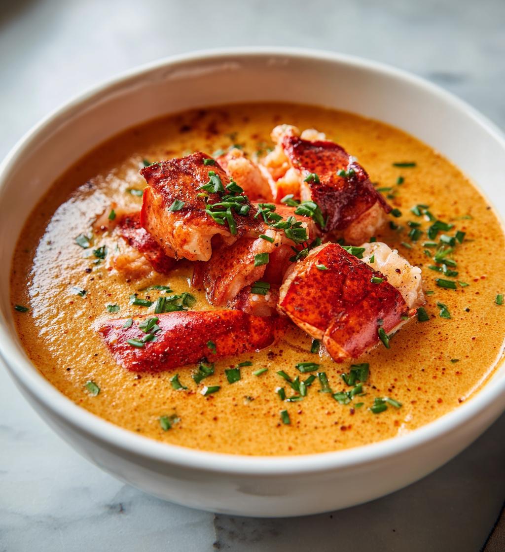 lobster bisque plating