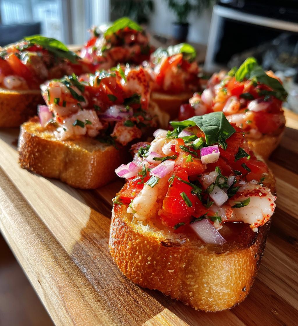 lobster bruschetta