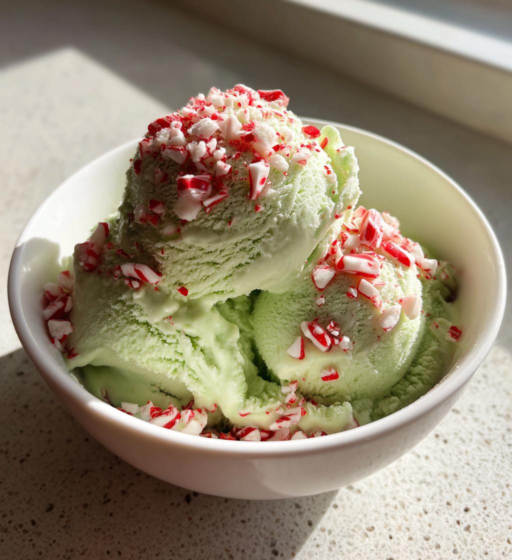 peppermint ice cream dessert