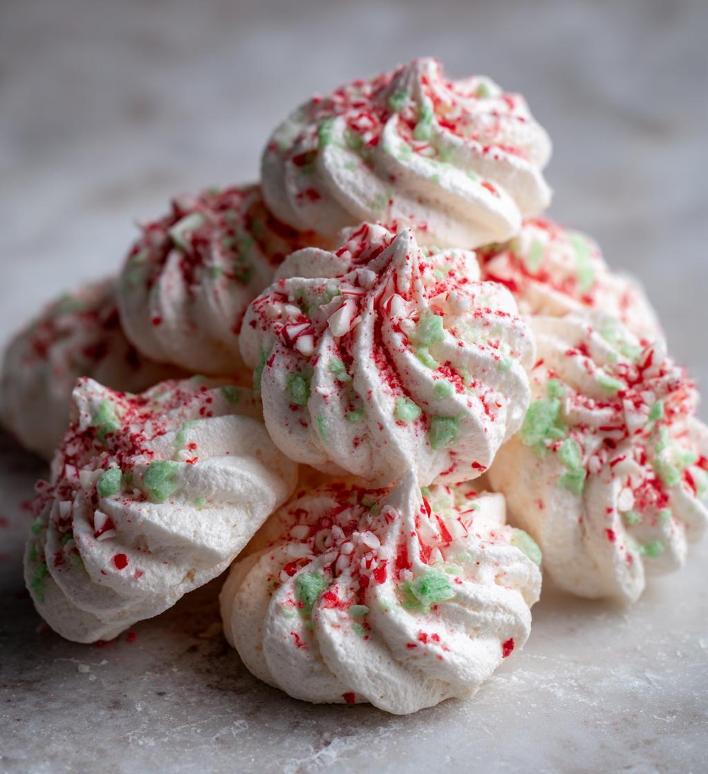 peppermint meringue cookies