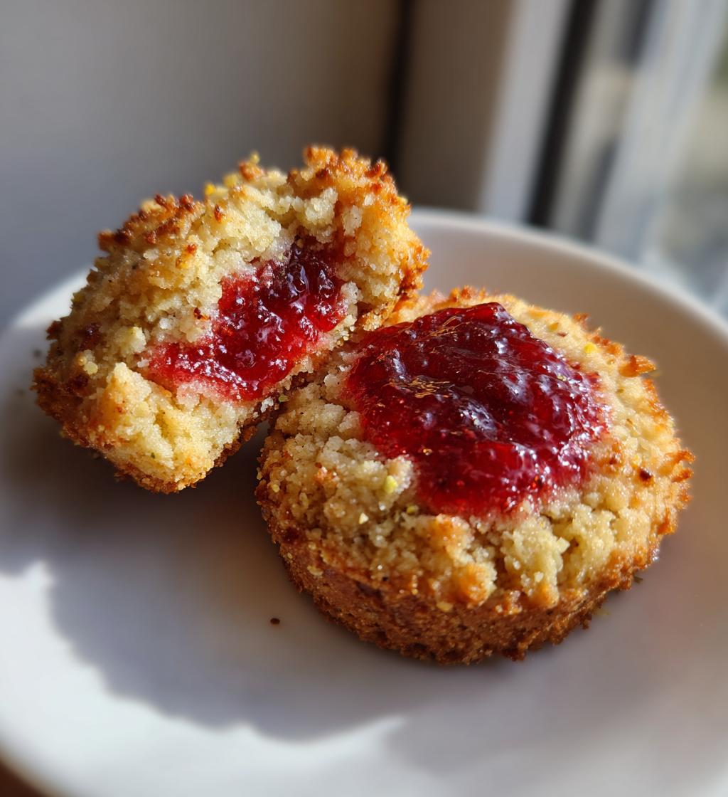 pistachio raspberry thumbprint cookies
