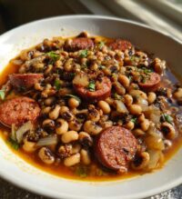 sausage black eyed peas